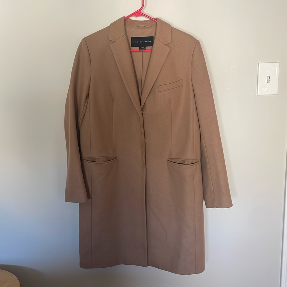 French Connection Camel Wool Coat